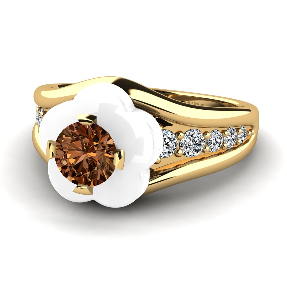Diamante café Anillo Marchelle