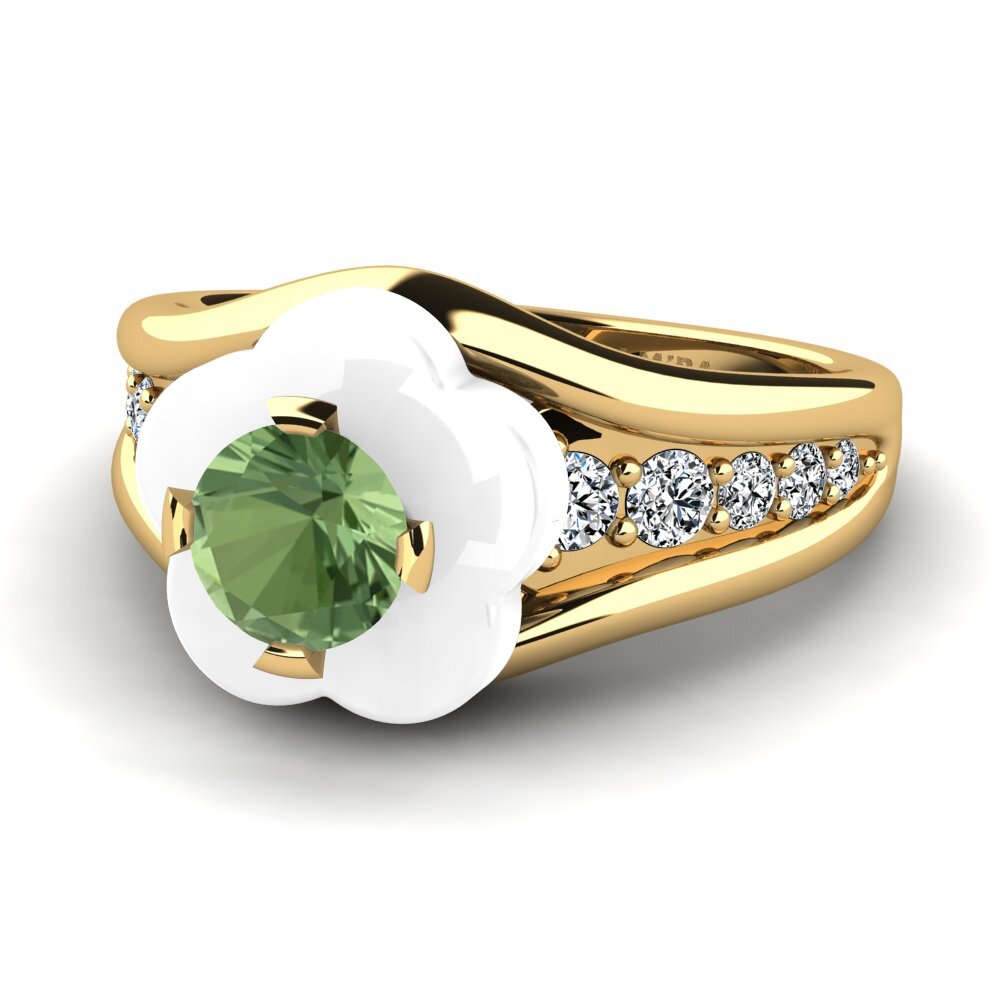 Saphir vert Bague Marchelle
