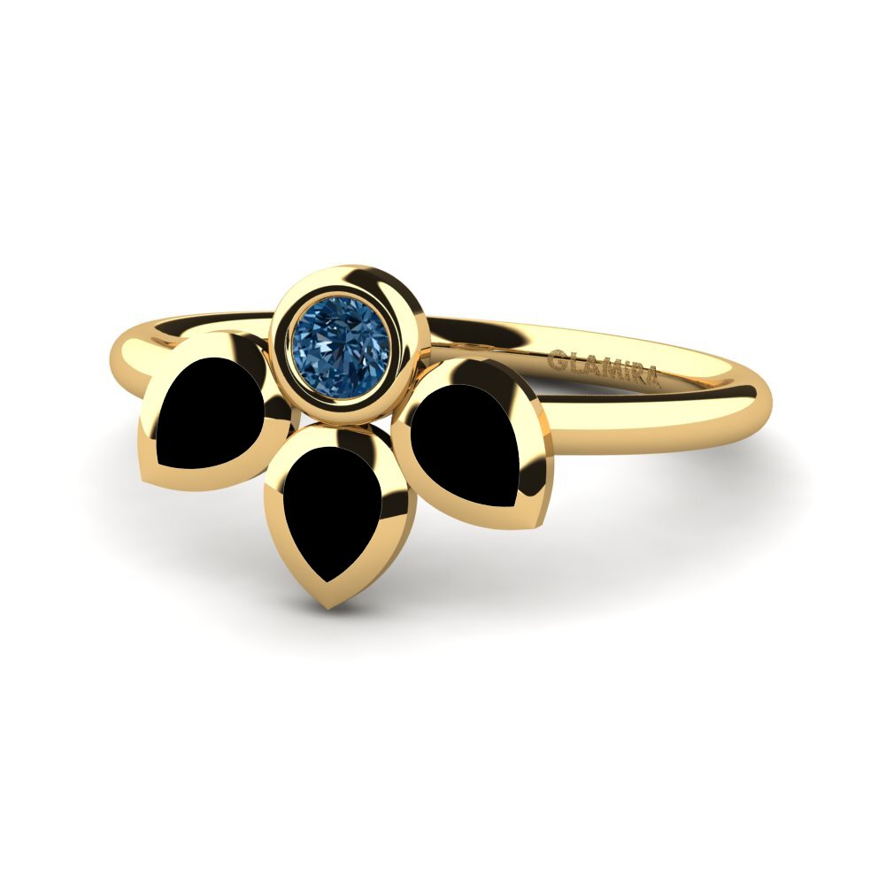 Diamante Azul Anillo Marci