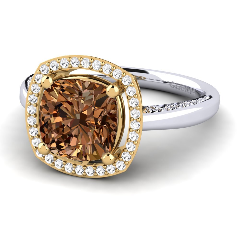 18ct White / Yellow Gold Engagement Ring Marciane