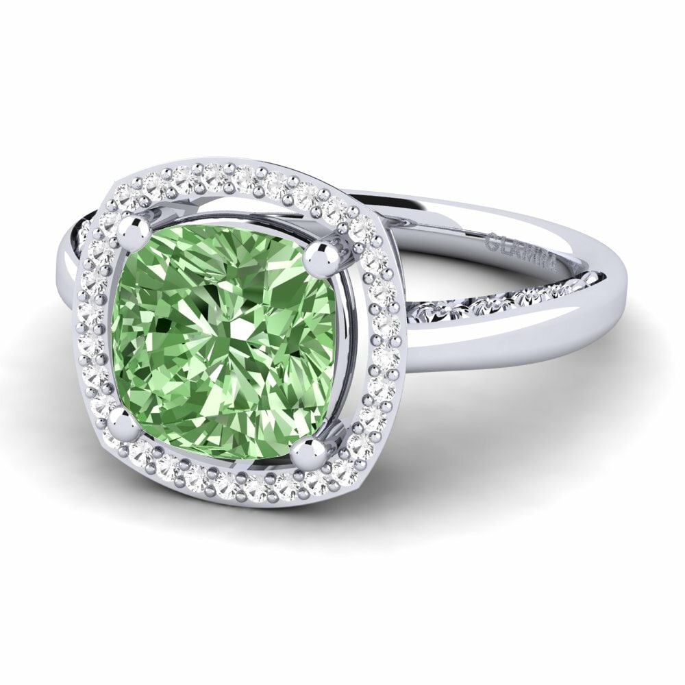 Green Diamond Engagement Ring Marciane
