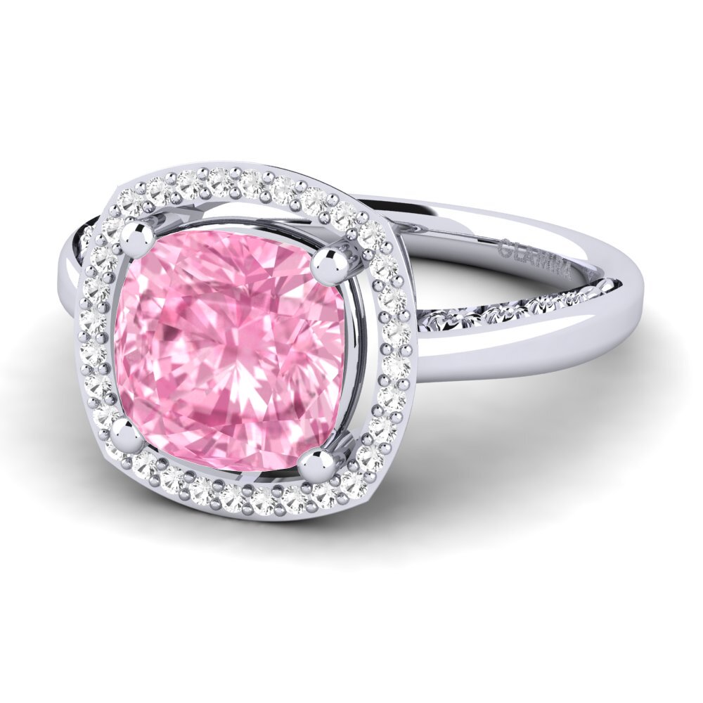 Pink Sapphire Engagement Ring Marciane