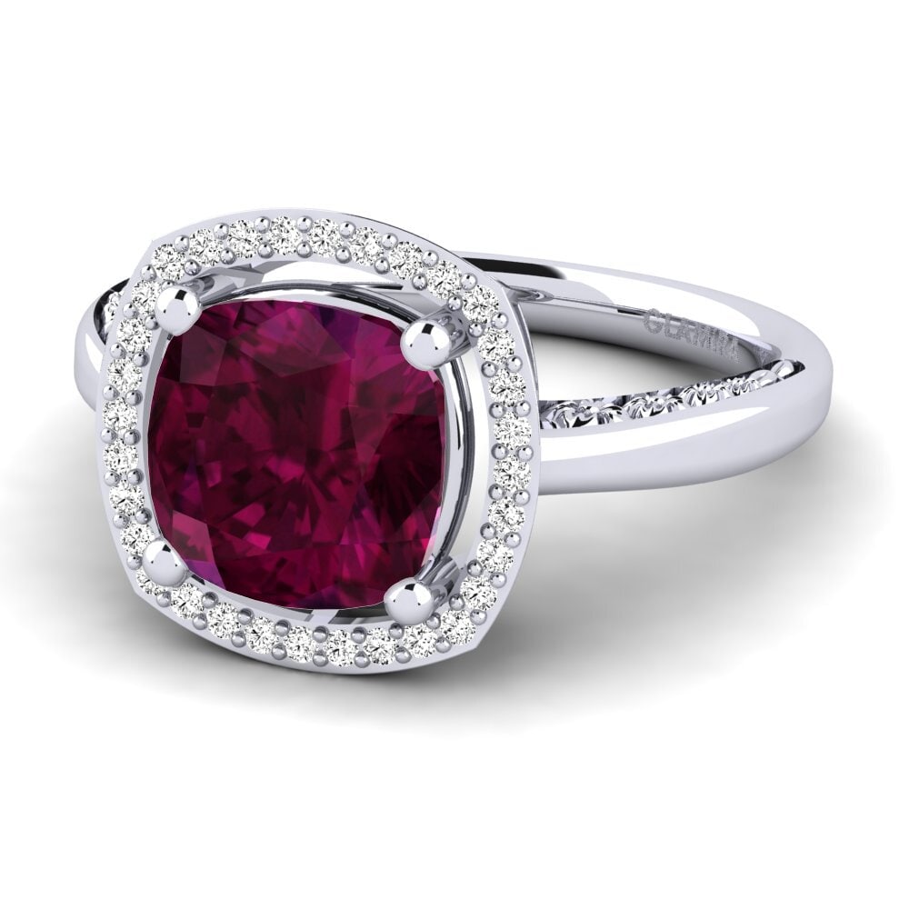 Rhodolite Garnet Engagement Ring Marciane