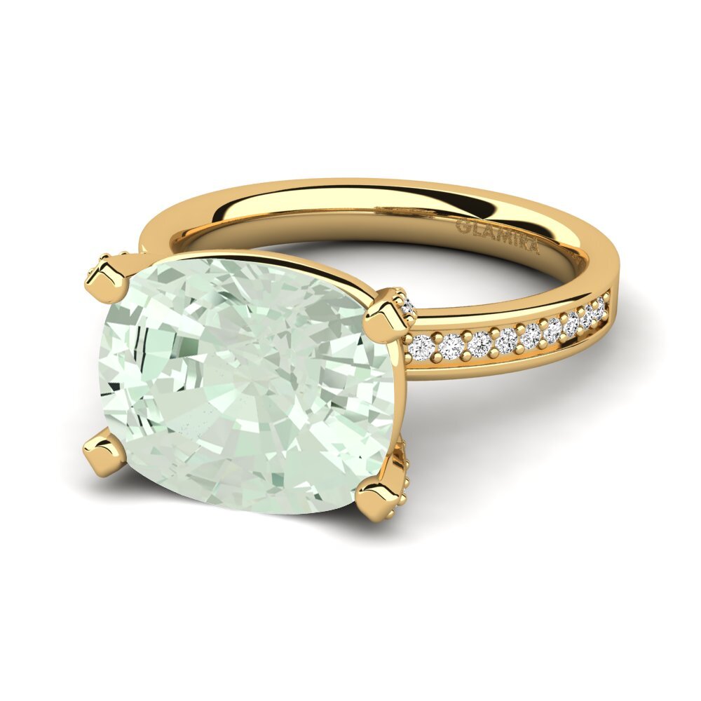 Amatista verde Anillo Marecel