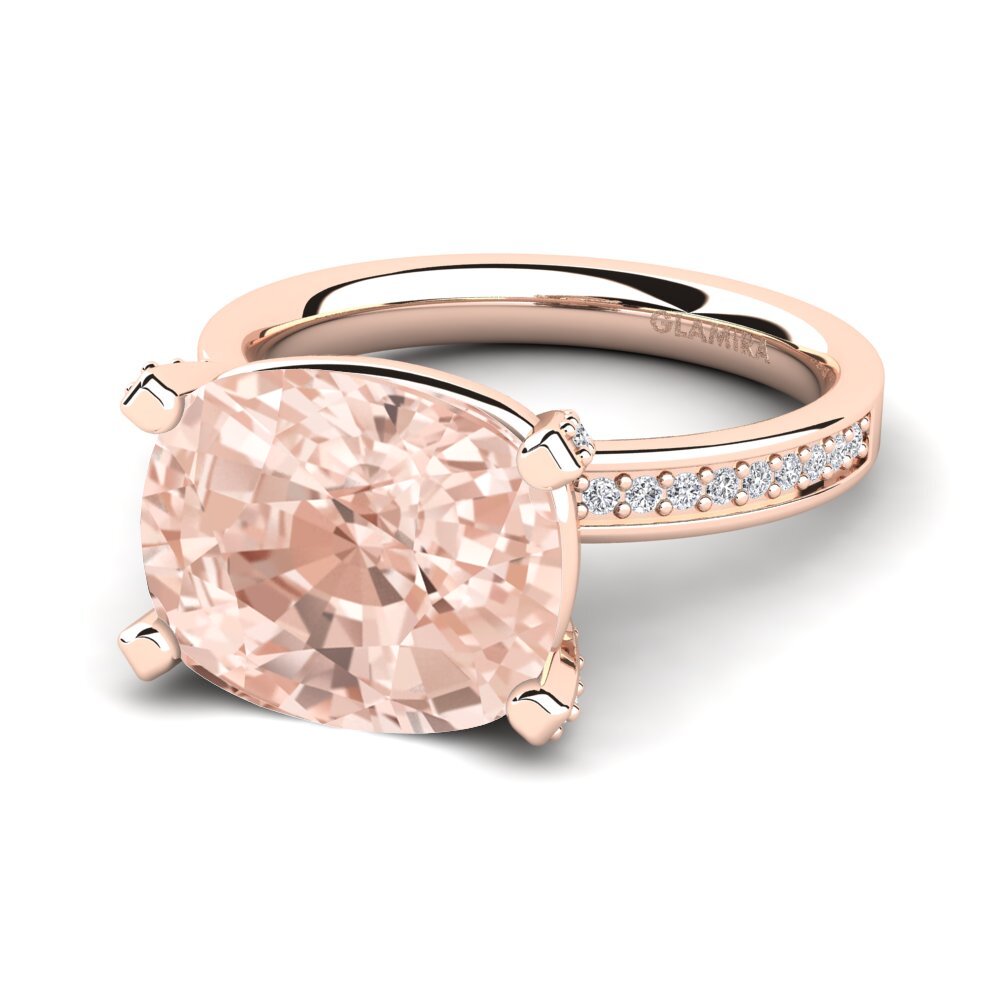 14ct Rose Gold Morganite Ring Marecel