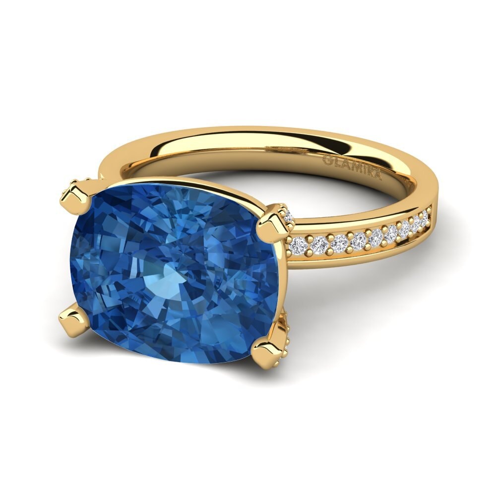 Dark Blue Zirconia Ring Marecel