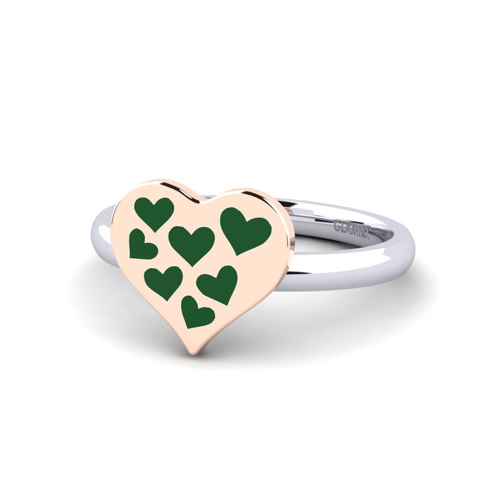 585 Weiß & Rotgold Ring Margaretta