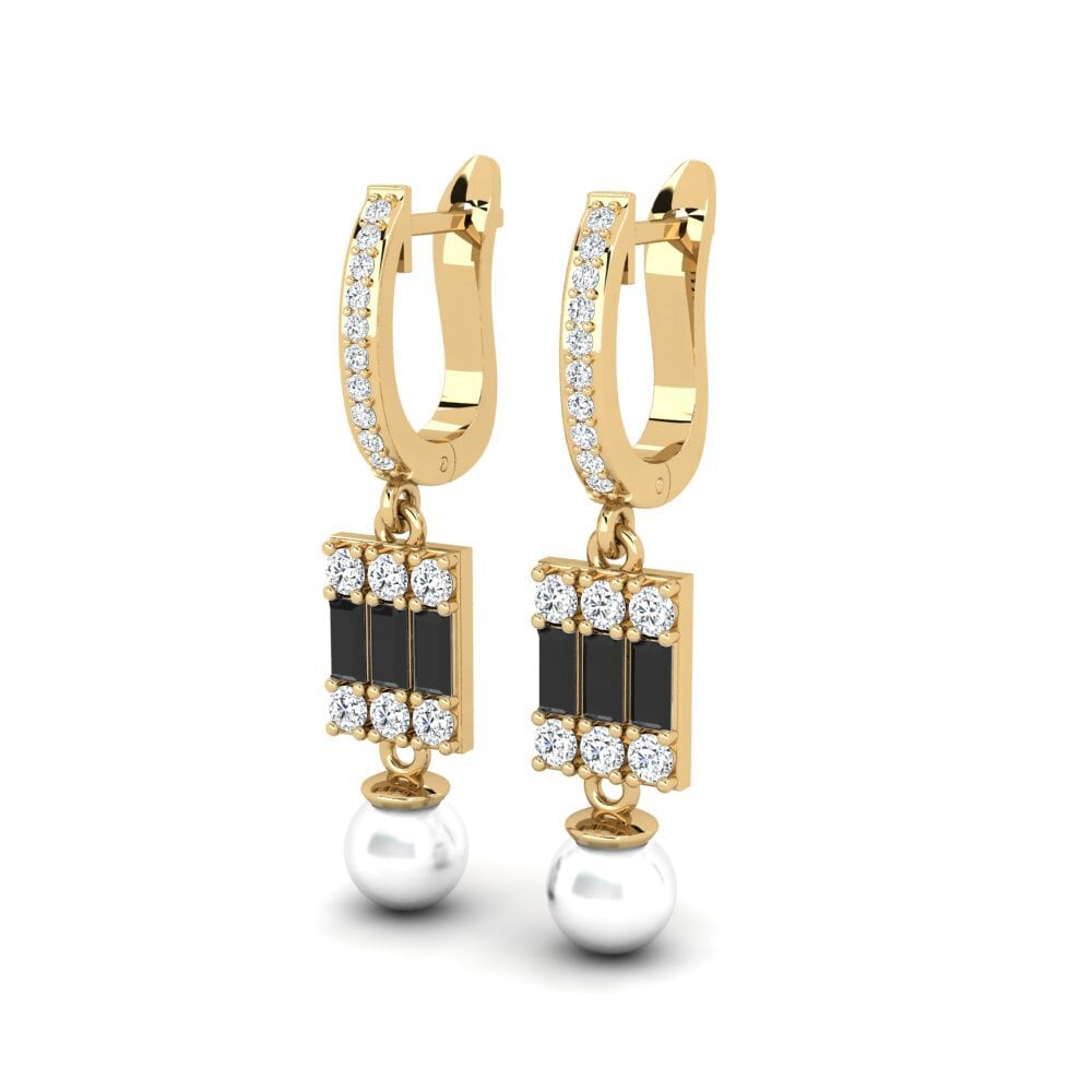 Diamante Negro Pendiente de mujer Margertos