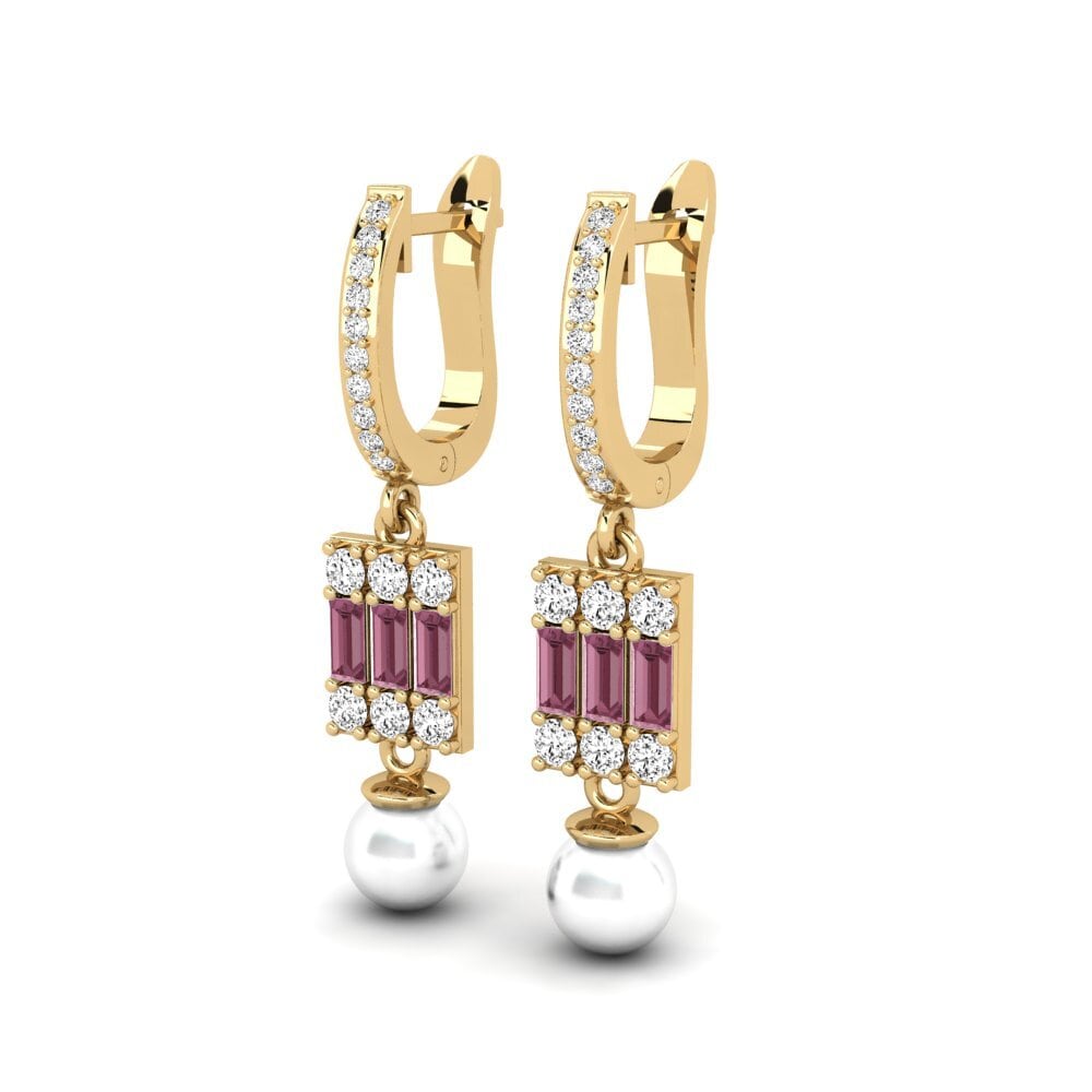 Granate Rhodolite Pendiente de mujer Margertos