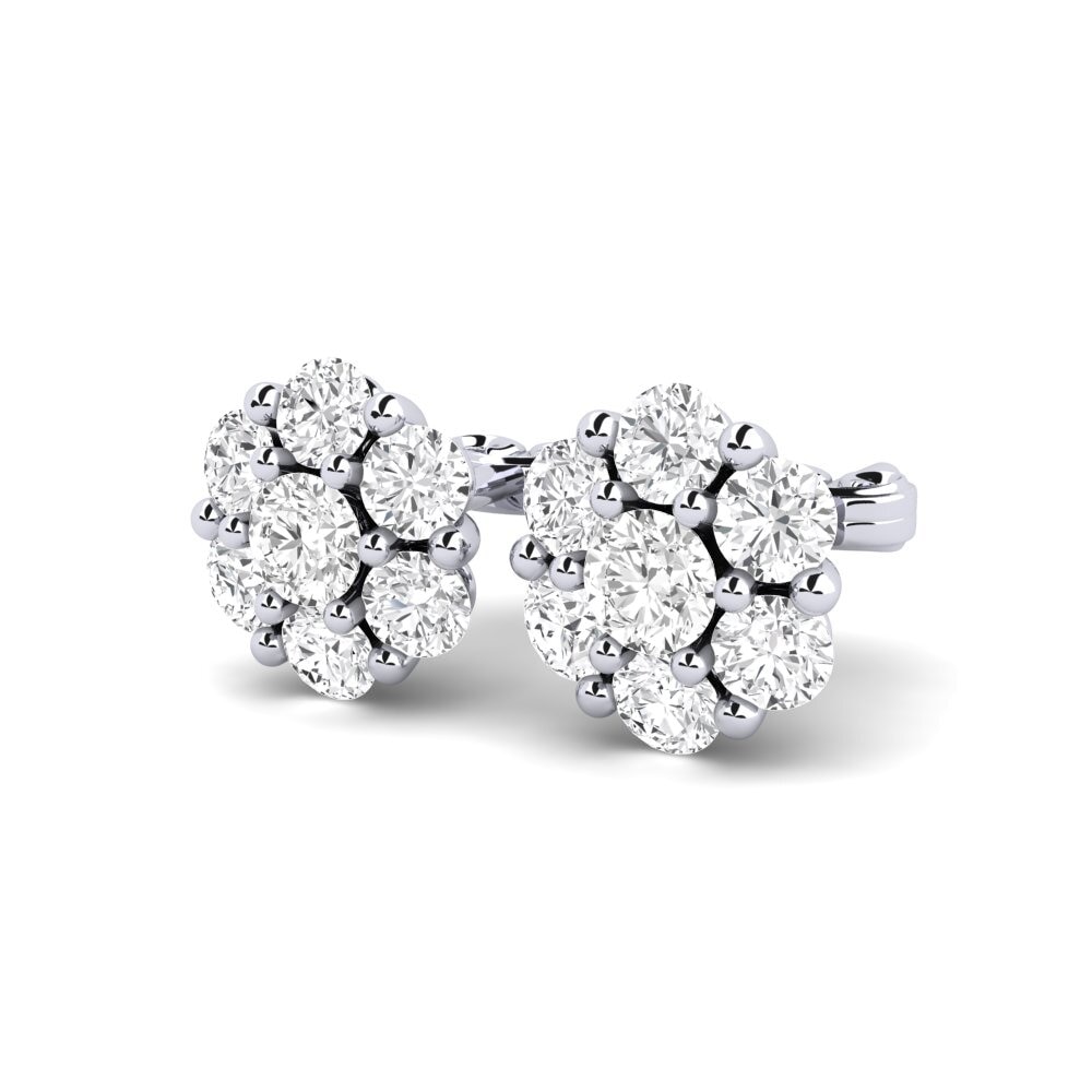 Oro Bianco 750 Zaffiro Bianco Orecchino da donna Margerum