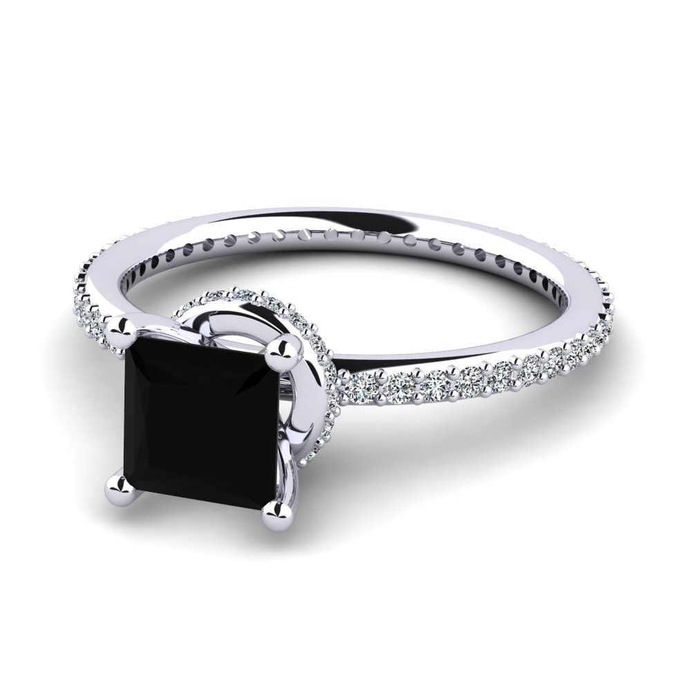 Black Diamond Engagement Ring Margona