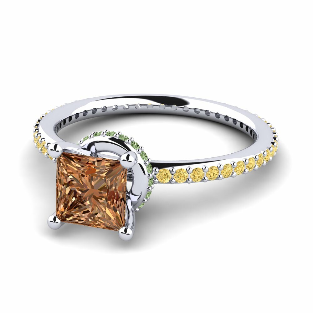 Hnedý diamant Zásnubný prsteň Margona