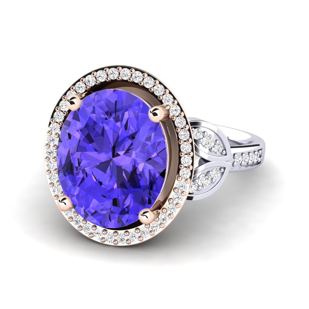585 Weiß & Rotgold Ring Margretha