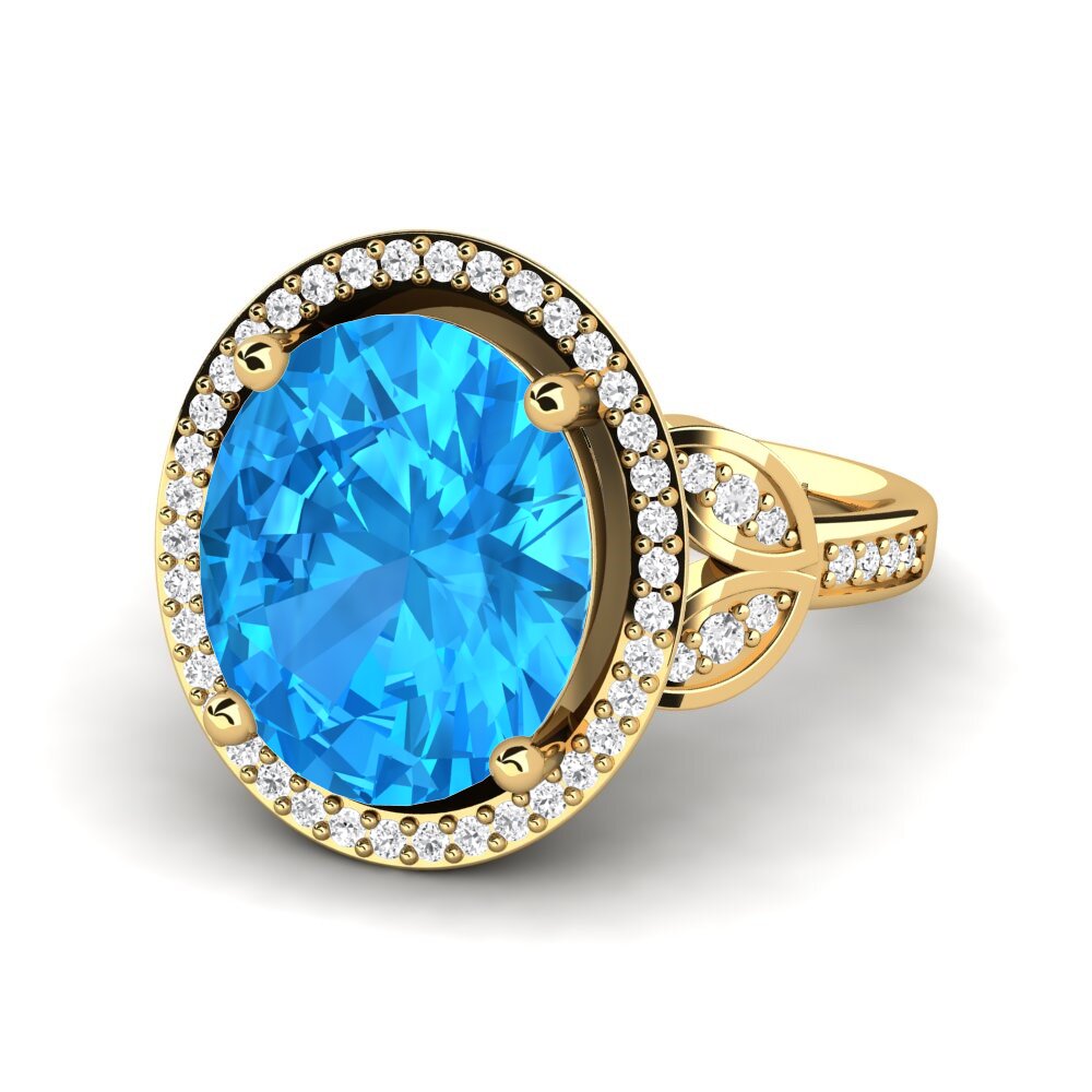 14k Oro Amarillo Anillo Margretha