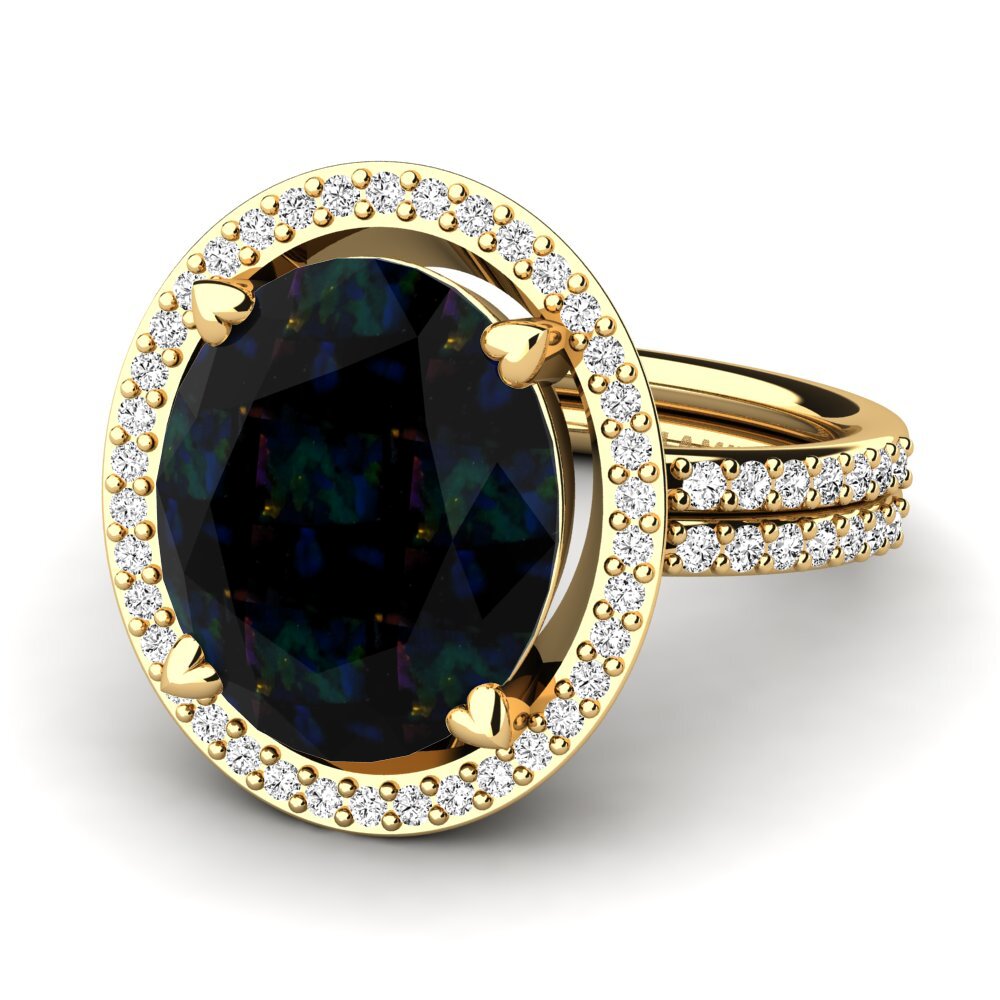 Opalo Negro Anillo Margrie
