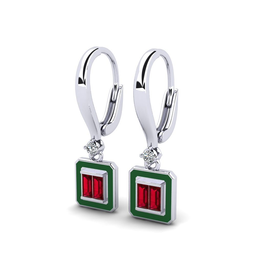 Red Zirconia Women's Earring Mari