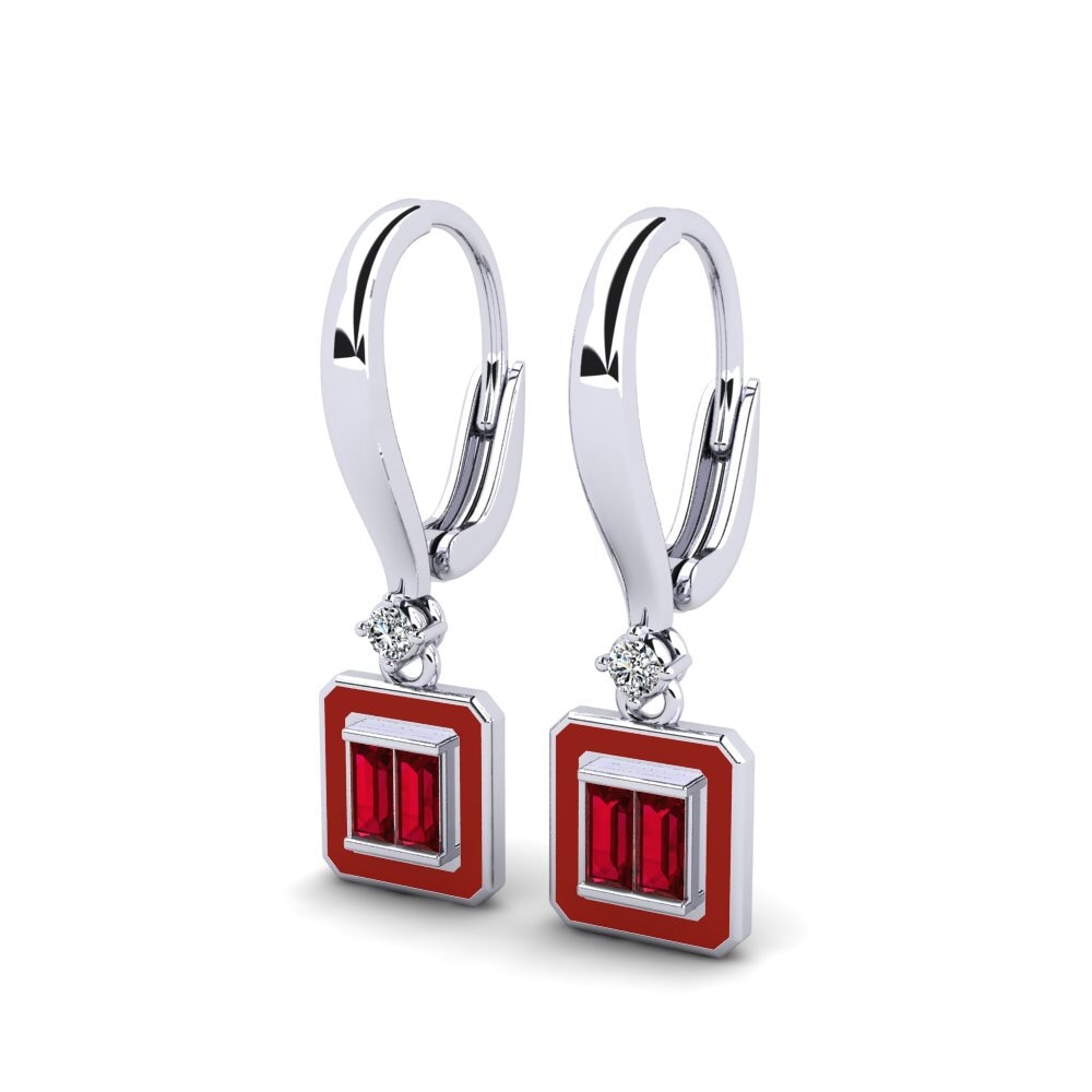 Red Zirconia Women's Earring Mari