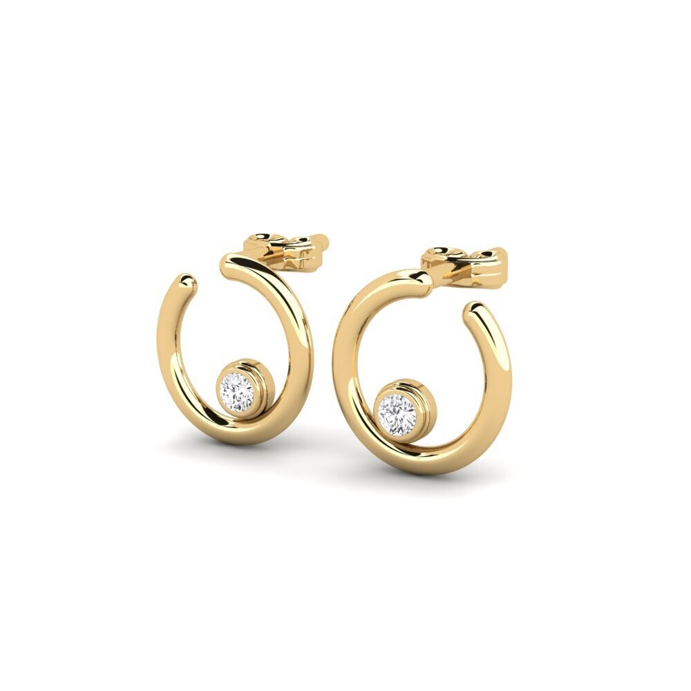 yellow-375 diamante-safira Brincos Feminino Marian