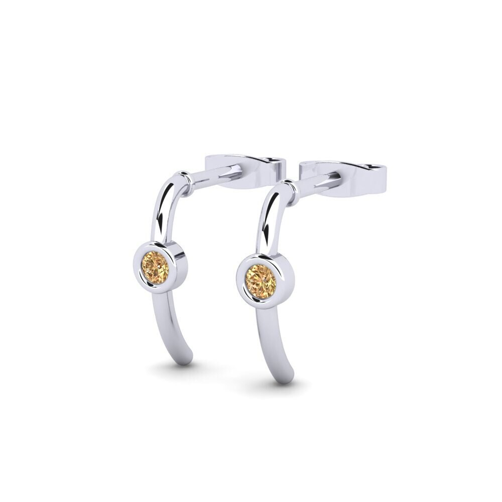 Diamant Brun Boucle d'oreille femme Marianel