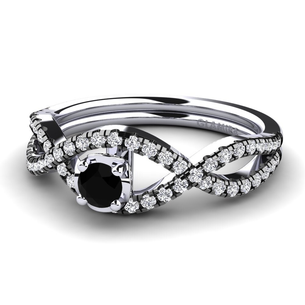 Black Diamond Engagement Ring Mariel 0.16 crt