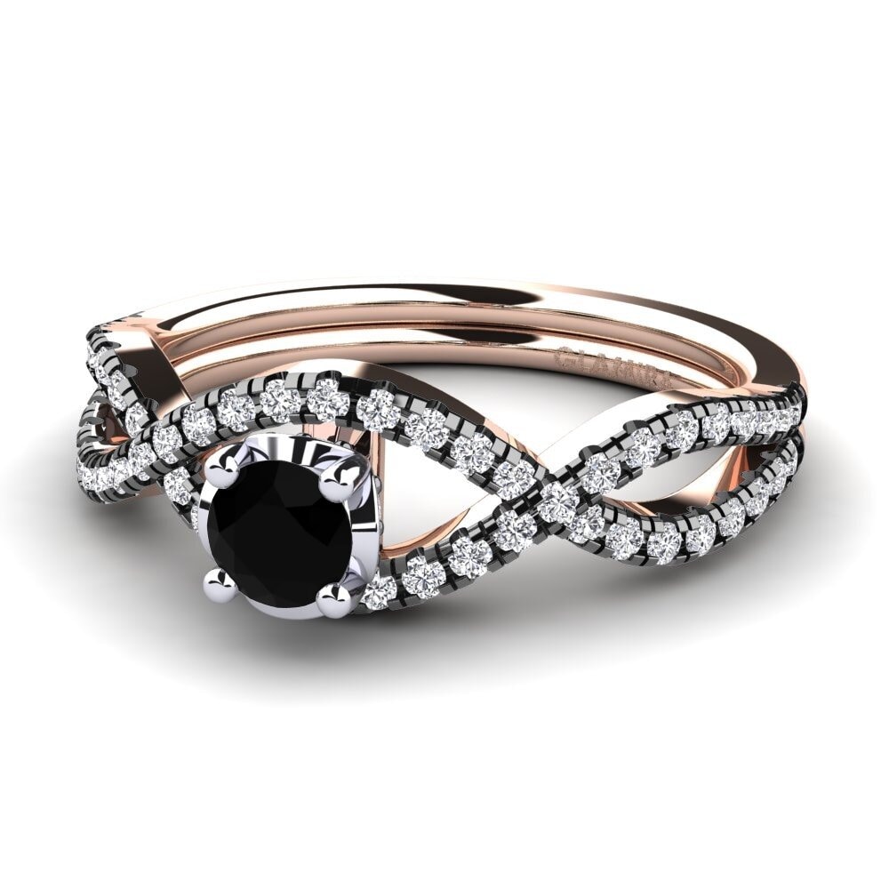Black Diamond Engagement Ring Mariel 0.25 crt