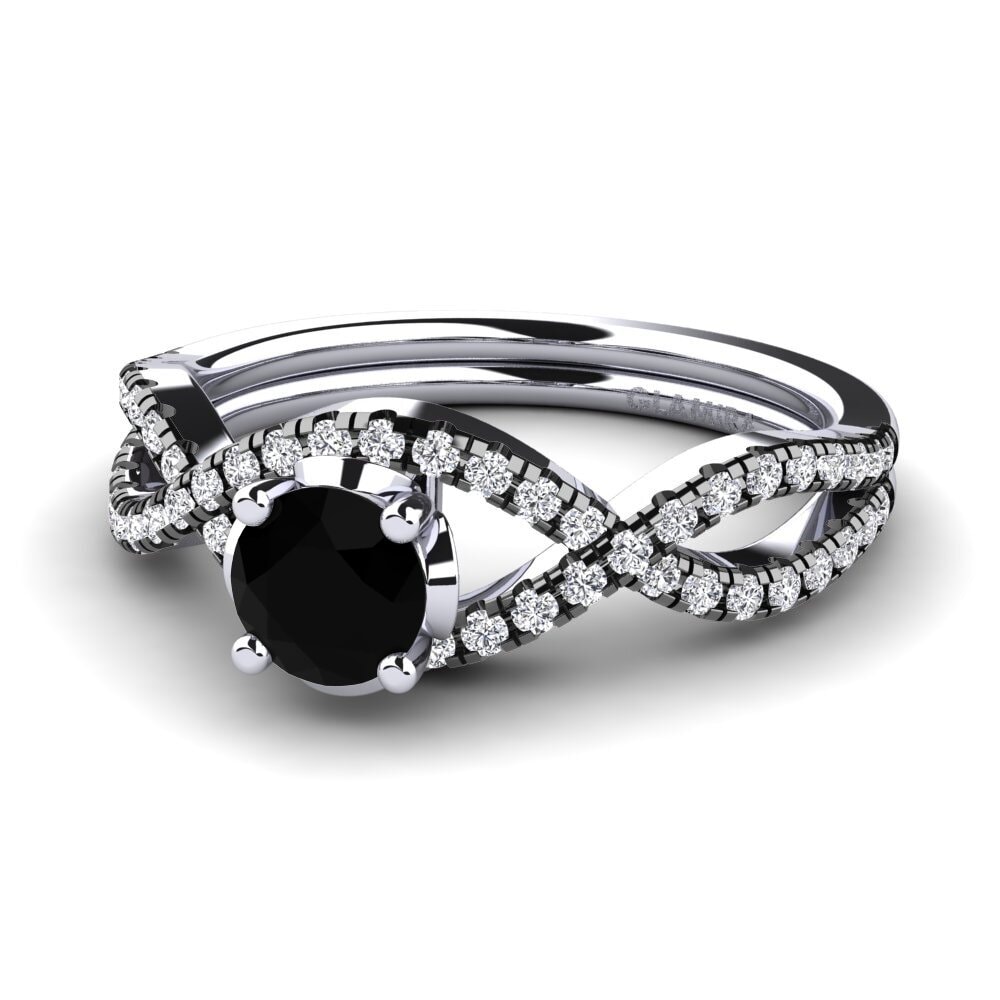Black Diamond Engagement Ring Mariel 0.5 crt