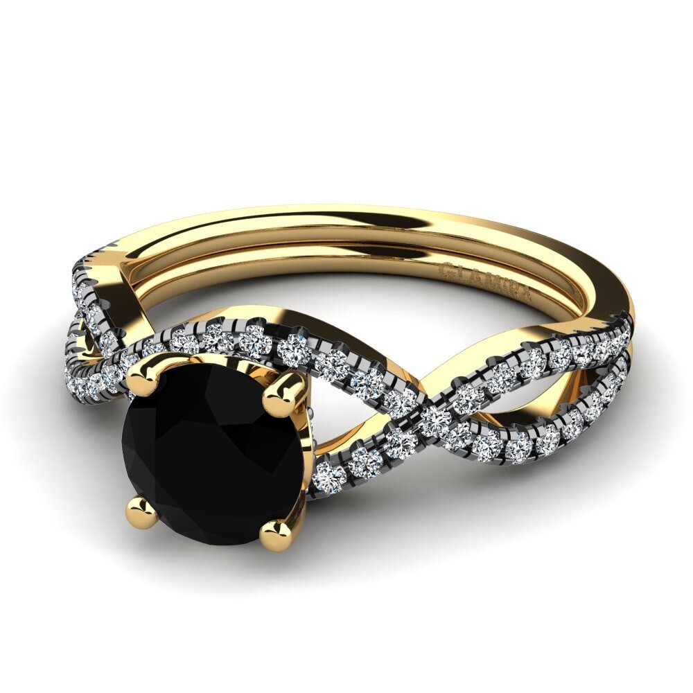 Black Diamond Engagement Ring Mariel 1.0 crt