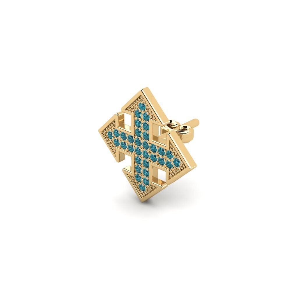 Modrý diamant Pánské náušnice Marikon