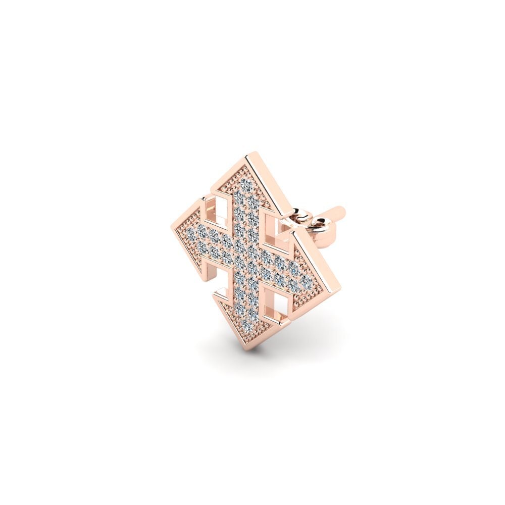 14K Rose Gold Men's Earring Marikon
