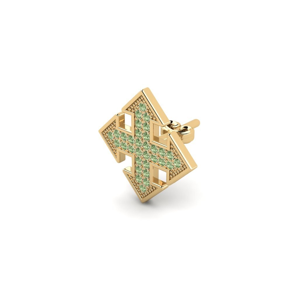 Green Diamond Men's Earring Marikon
