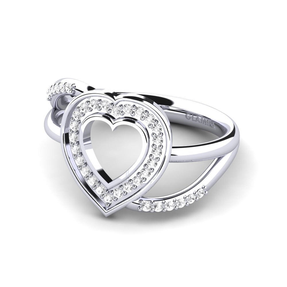 Zafiro blanco Anillo Marilla