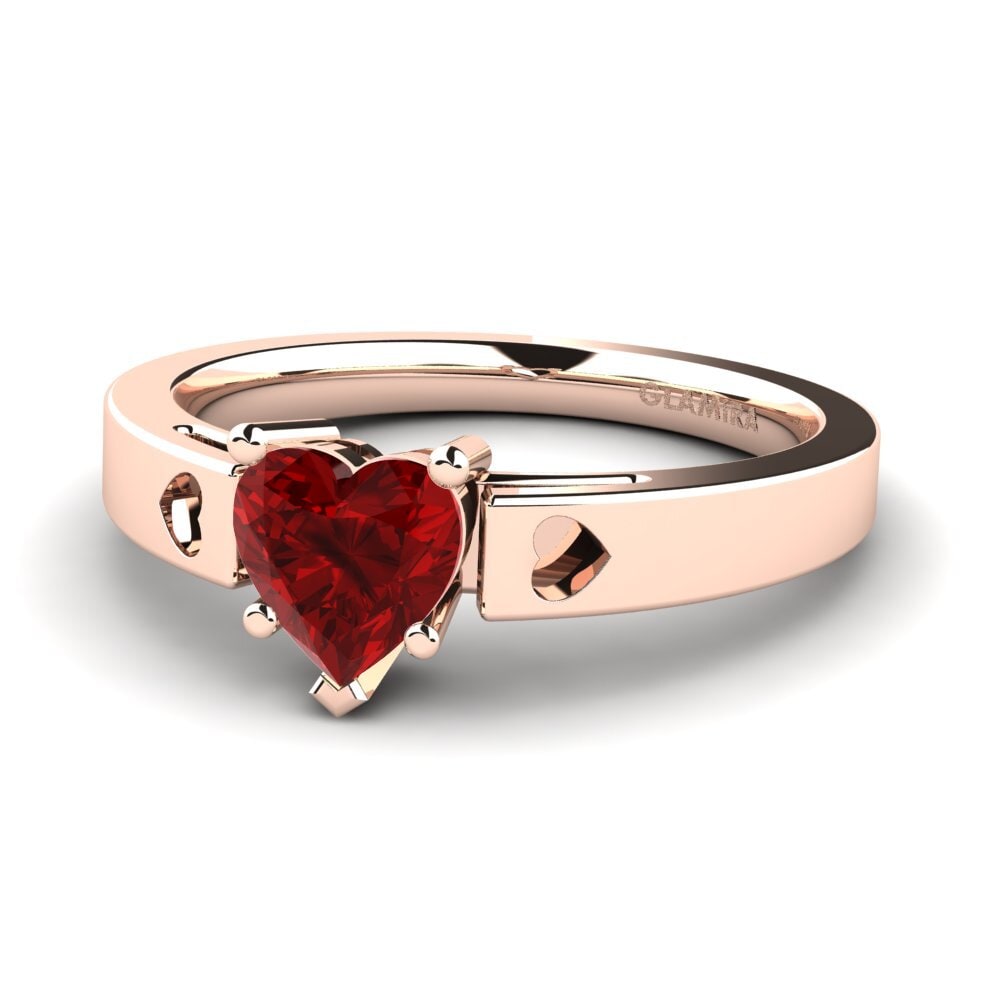 18ct Rose Gold Ruby (Lab Created) Women's Ring Marilyn