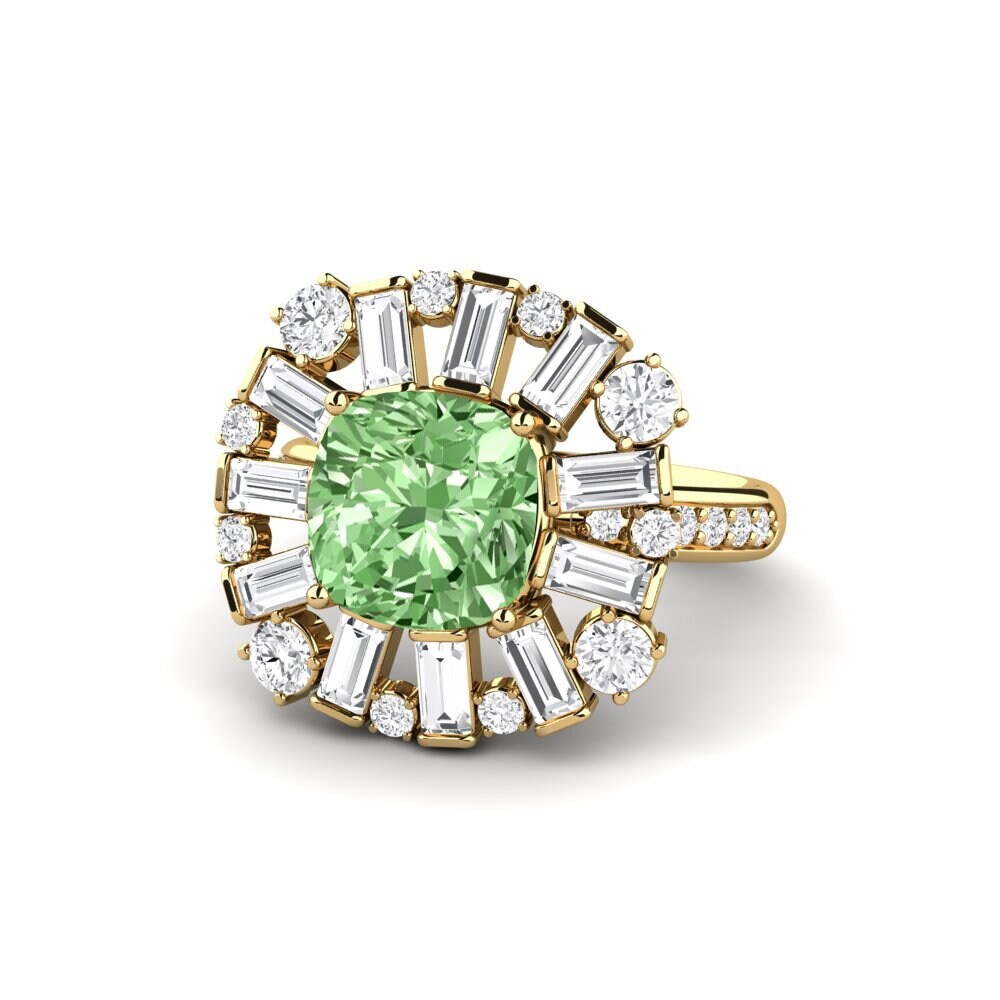 Green Diamond Engagement Ring Marilyne