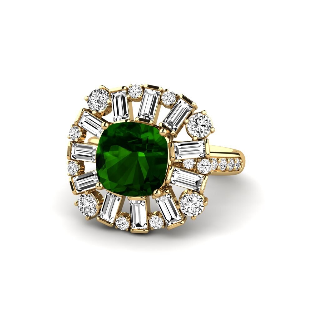 Green Tourmaline Engagement Ring Marilyne