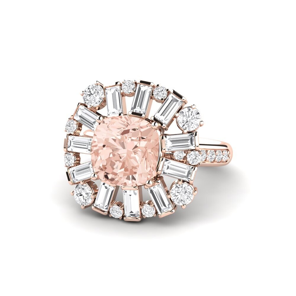 9k Rose Gold Morganite Engagement Ring Marilyne