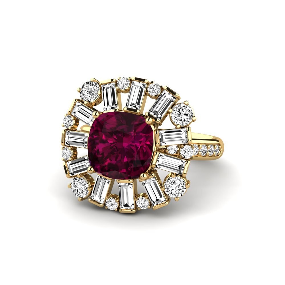 Rhodolite Garnet Engagement Ring Marilyne