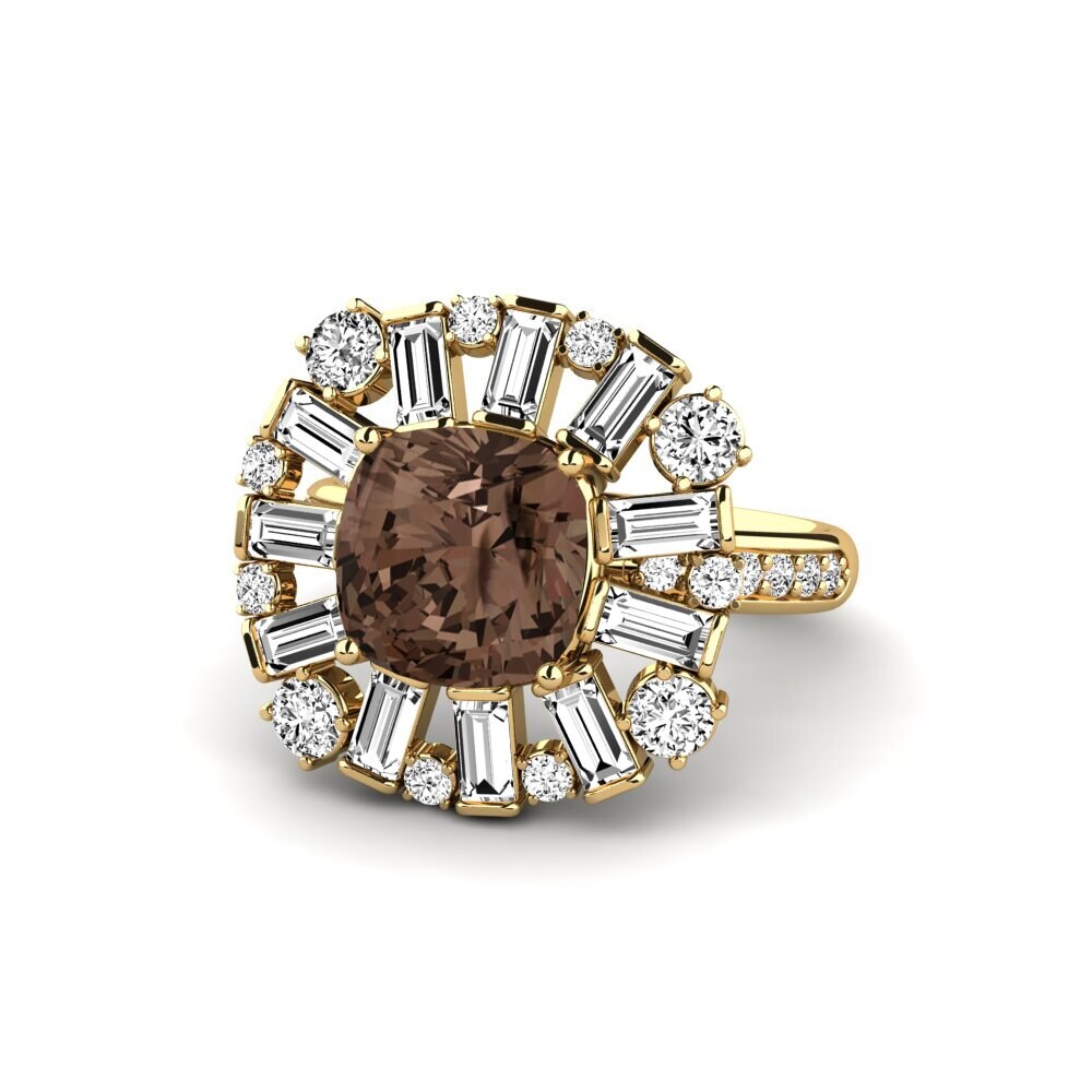 Smoky Quartz Engagement Ring Marilyne