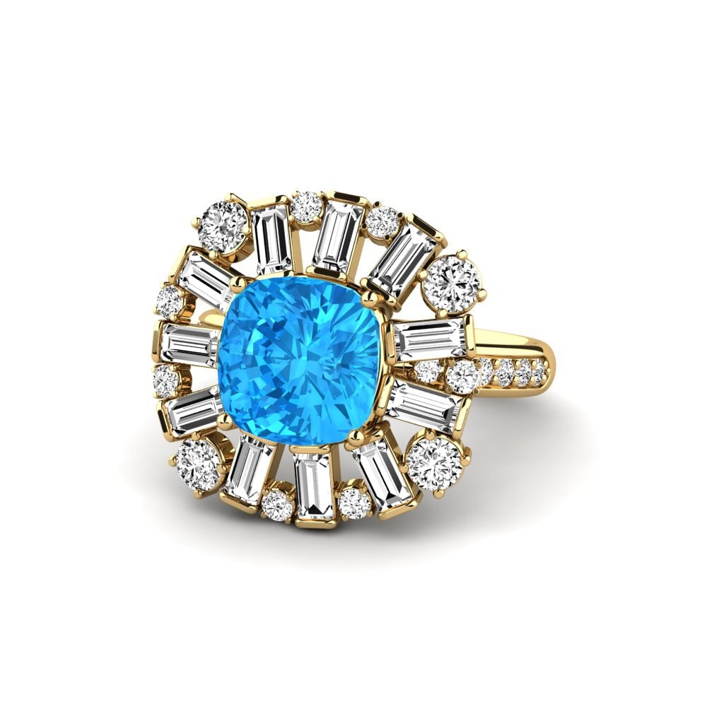 Blue Topaz Engagement Ring Marilyne