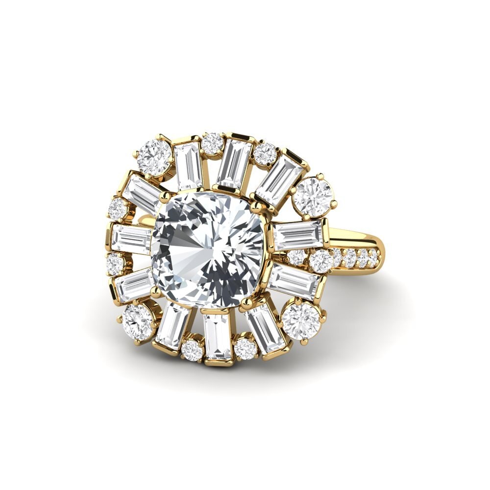 White Zircon Engagement Ring Marilyne