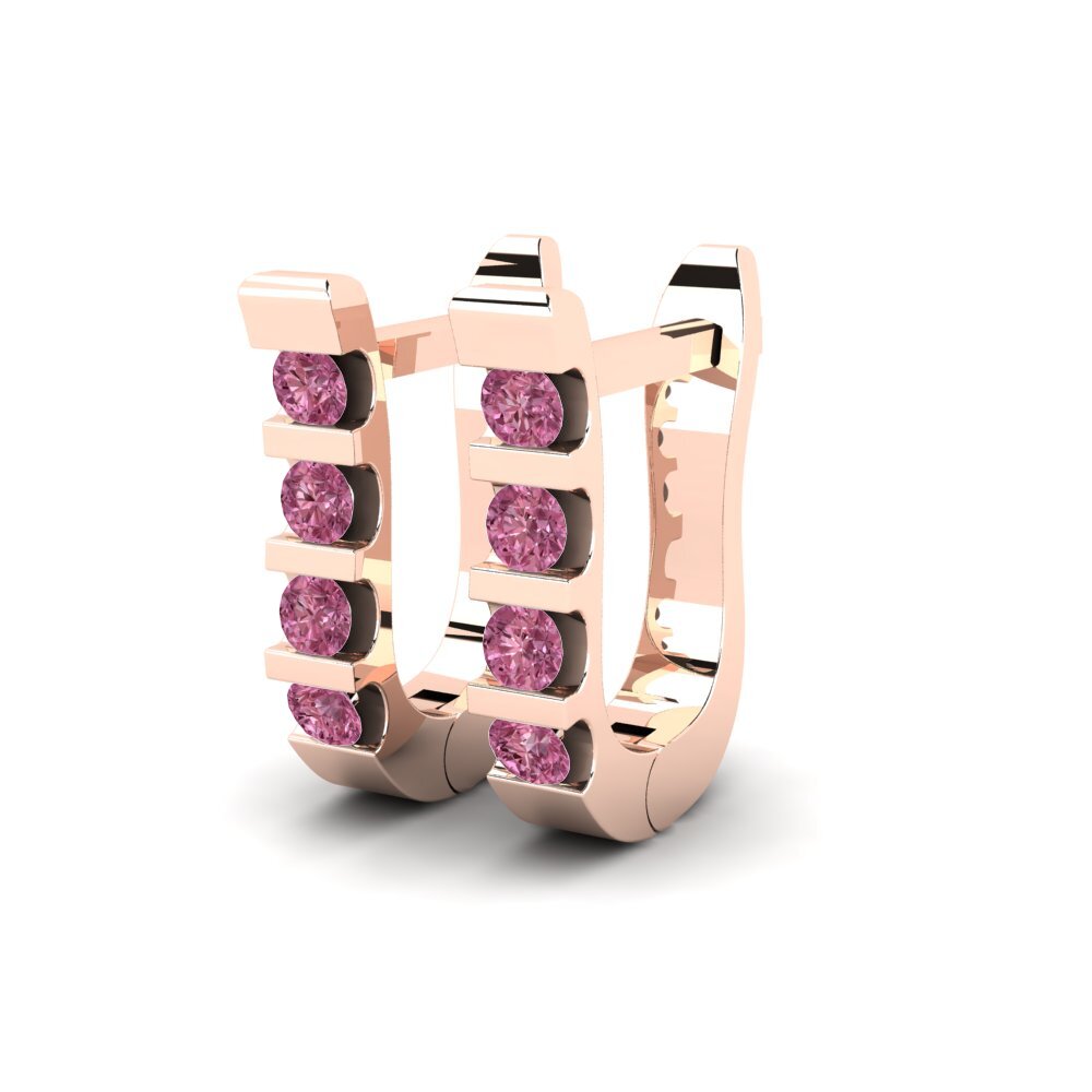 18ct Rose Gold Rhodolite Garnet Women's Earring Mariutz
