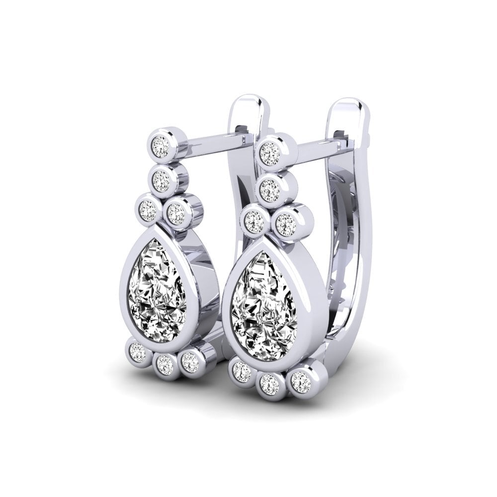 Pear Moissanite Women's Earring Mariya