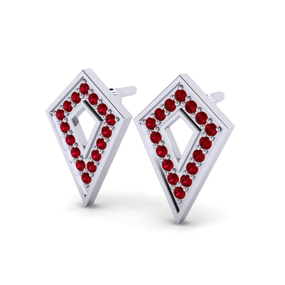 Đá Zirconia Đỏ Bông tai nữ Markita