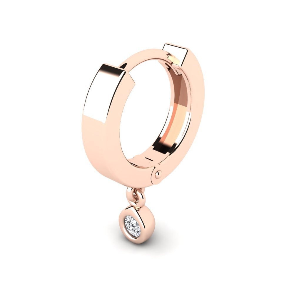 14k Rose Gold Diamond Men's Earring Marky