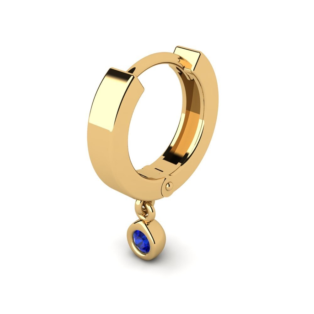 9ct Yellow Gold Sapphire Men's Earring Marky