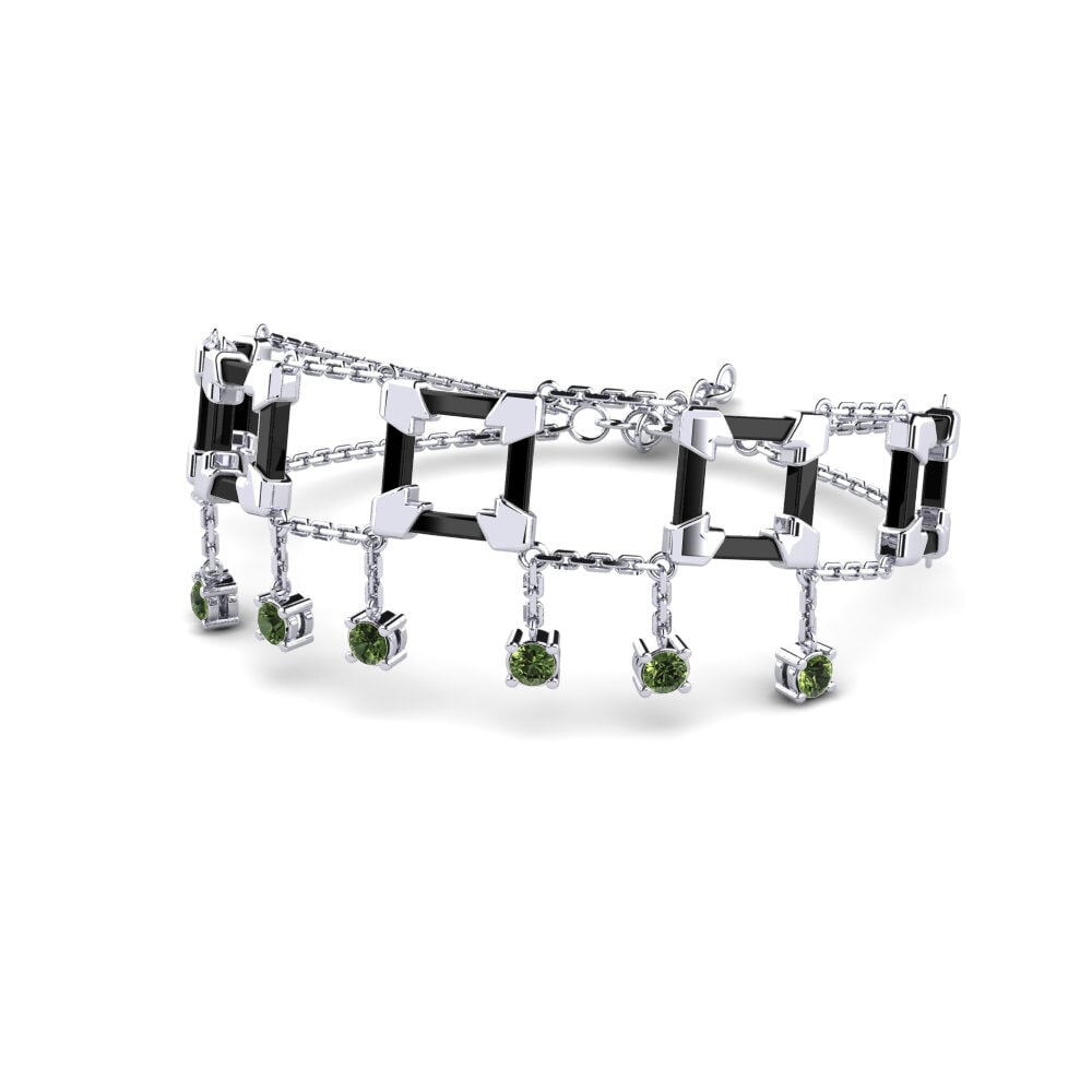 Zafiro Verde Pulsera de Mujer Marleenuh