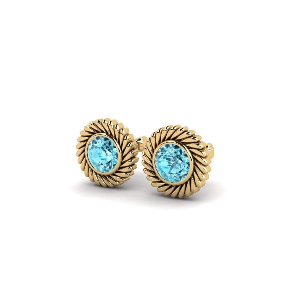 Blauer Zirkon Damen ohrring Marleny