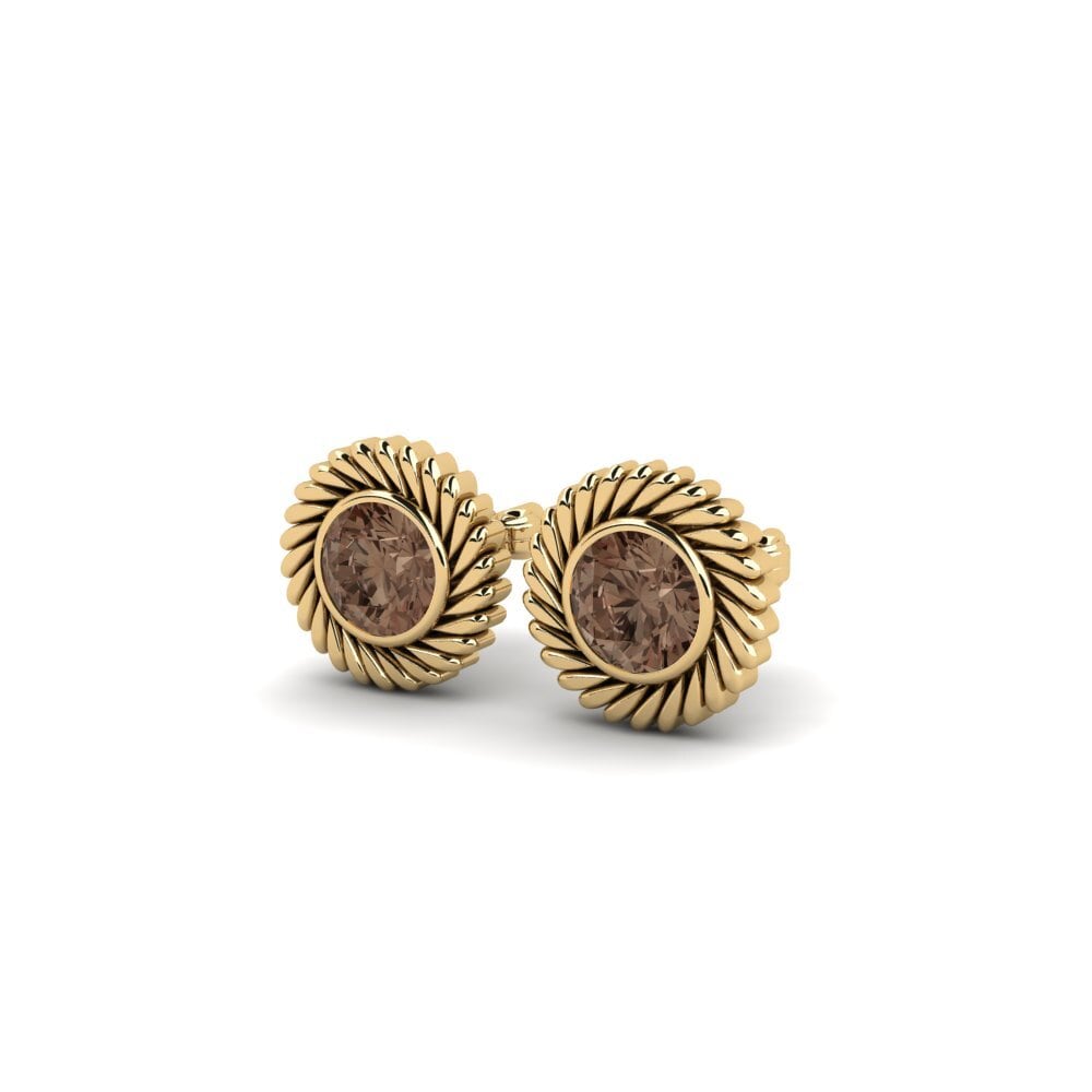 Quartz Fumé Boucle d'oreille femme Marleny