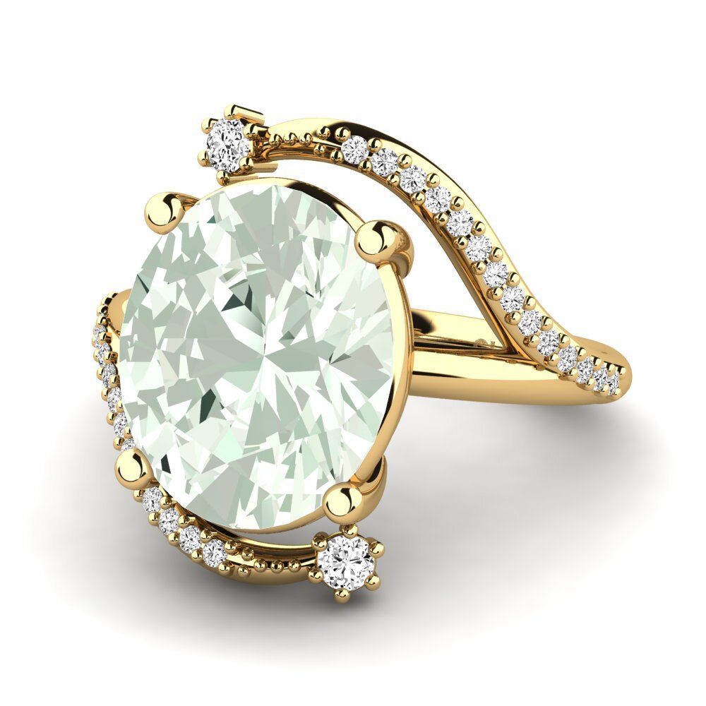Amatista verde Anillo Marlita