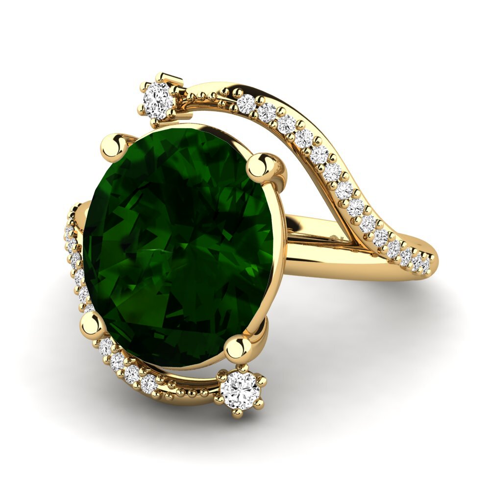 Turmalina verde Anillo Marlita