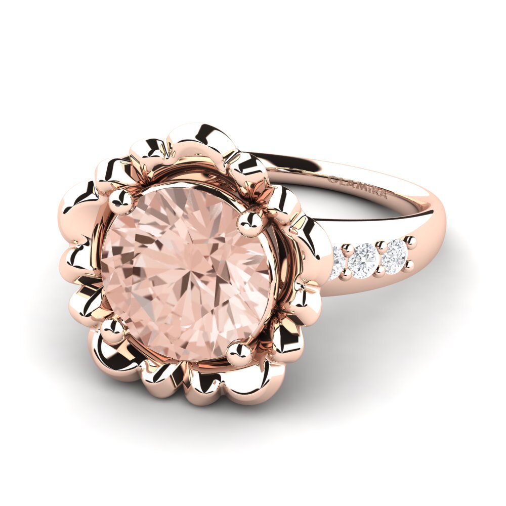 14ct Rose Gold Morganite Ring Marnie
